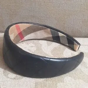 BURBERRY QUILTED LEATHER HEADBAND EUC Burberry | Accessories | Burberry Quilted Leather Headband  main image 3